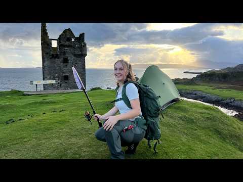 Wild Camping on a Scottish Island | Castle Ruins, Fishing & Tent Disaster!