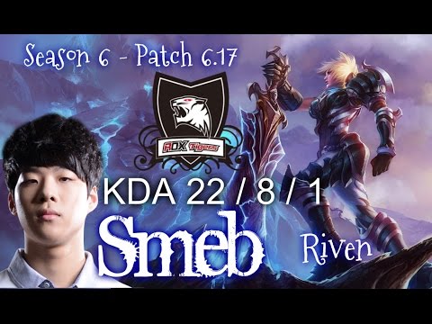 ROX Smeb RIVEN vs YASUO Top - Patch 6.17 KR | League of Legends