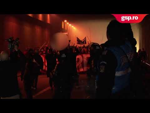 CSA Steaua - Dinamo » Dinamoviștii au făcut spectacol în drumul spre stadionul Ghencea