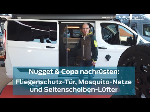 Nugget & Copa Zubehör: Fliegenschutz-Tür, Mosquito-Netze und Seitenscheiben-Lüfter