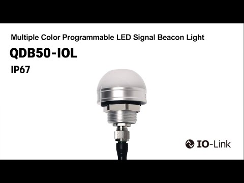 Qlight - Multiple Color Programmable LED Signal Beacon Light with IO-Link Technology, QDB50-IOL