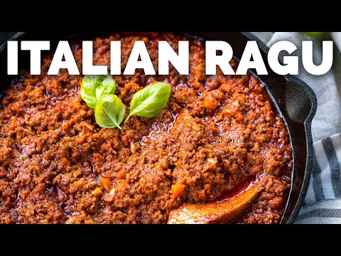 Italian Ragu Recipe - Rustic Pork & Beef Pasta Sauce [10 Mins Prep!]