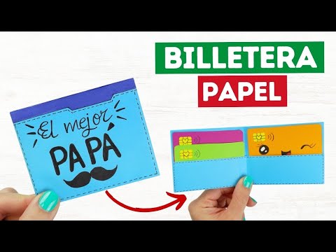 Cómo hacer billetera de papel fácil para el día del padre