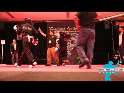 Gina Thorton vs Rachael Young - Women's Sparring - Diamond Nationals 2014