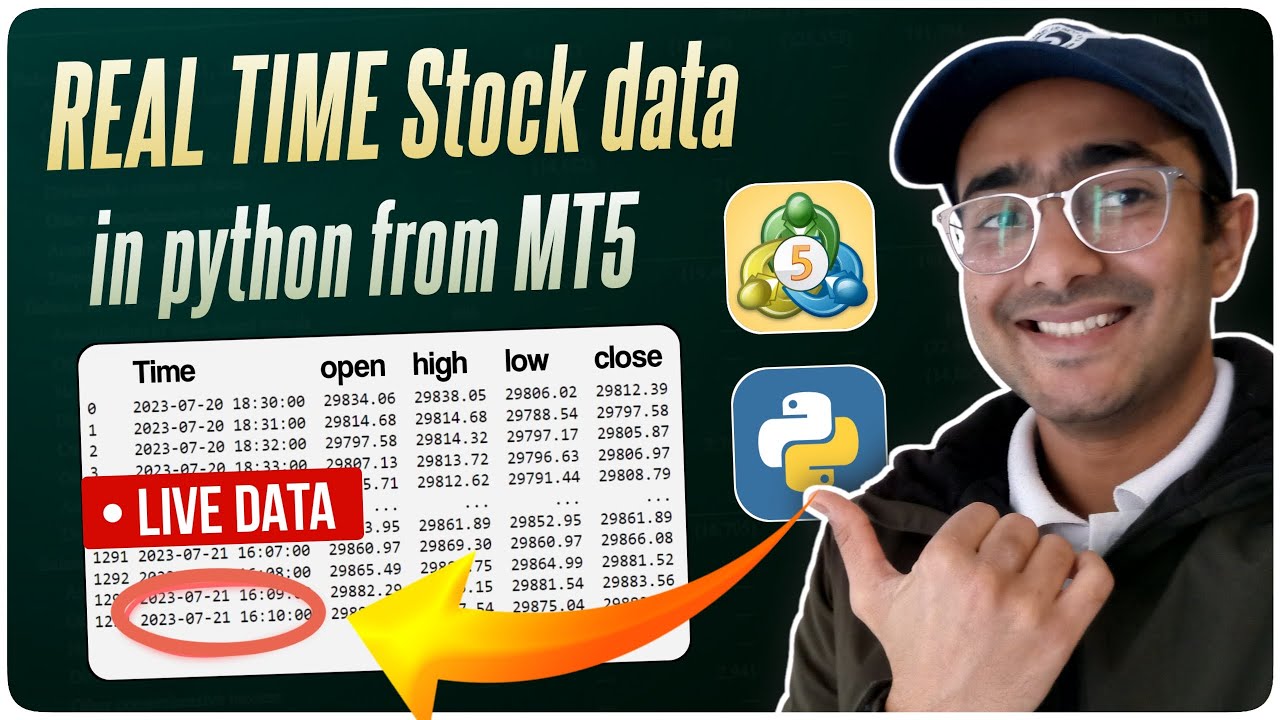 How to get REAL-TIME Stock data in Python from MT5 📈