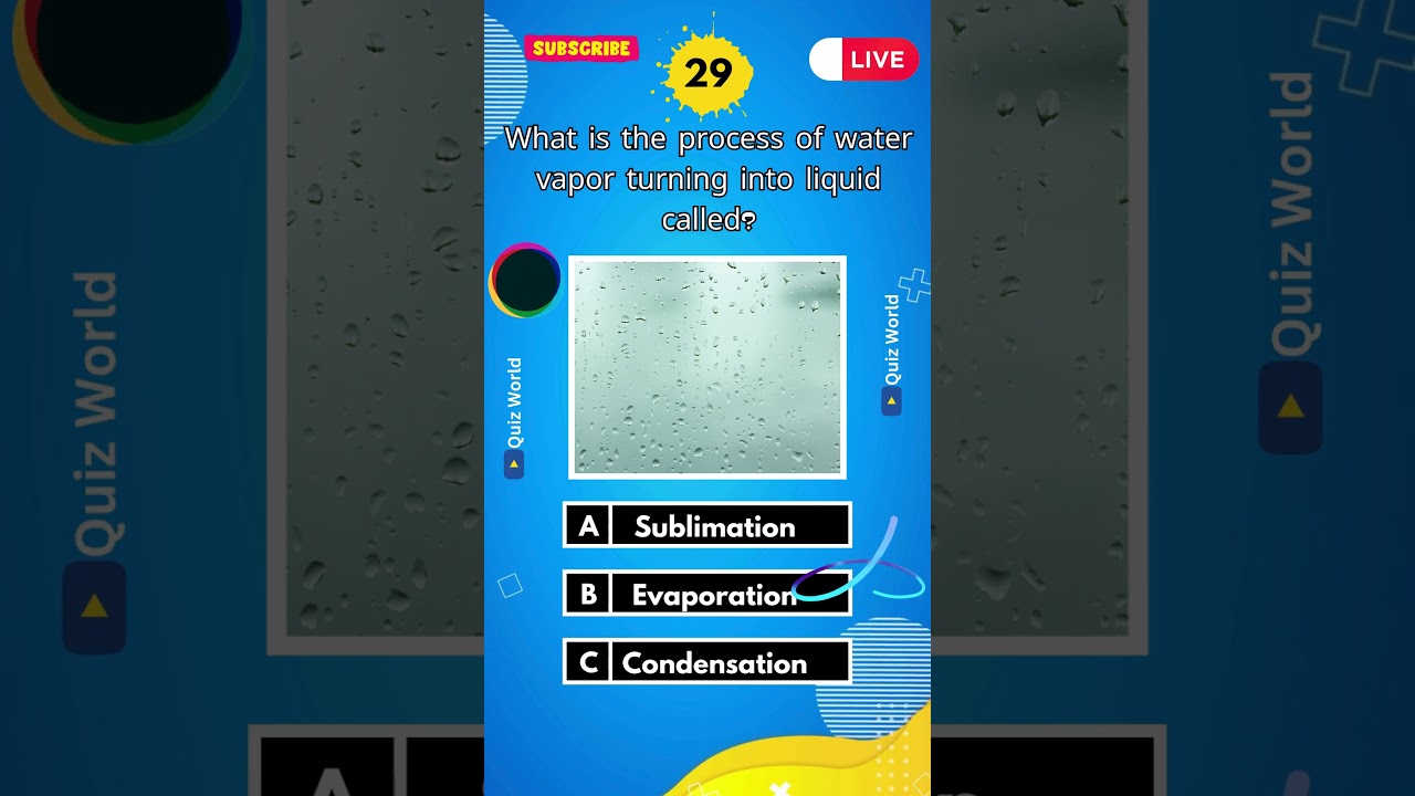 What is the process of water vapor turning into liquid called? #shotsvideo
