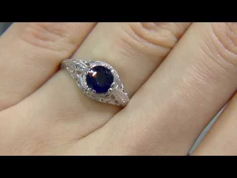 0.75ct Sapphire Antique Style Ring GR029