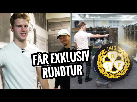 Ger exklusiv rundtur i Brynäs omklädningsrum