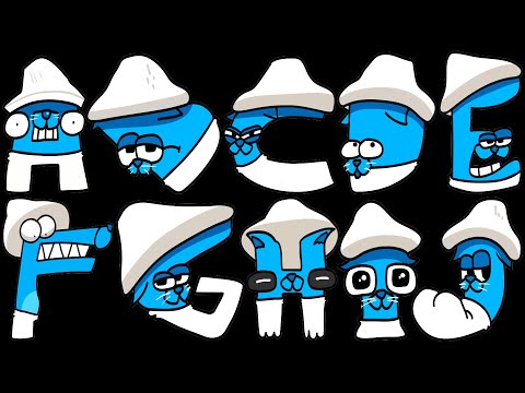 Alphabet Reverse toy (All Letter.. FROM O) BUT THEY ALL SMURF CAT 2