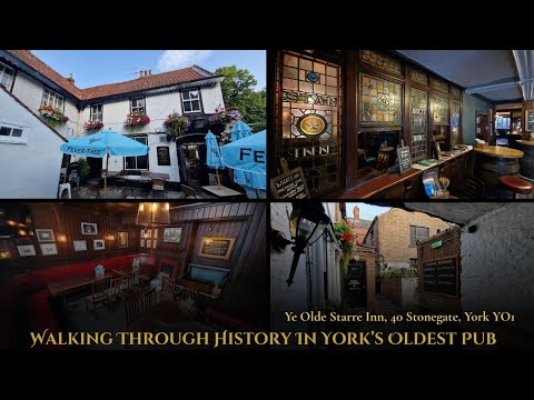 Walking Through History In York’s Oldest Pub - Ye Olde Starre Inn, 40 Stonegate, #York, #YO1 ⏳️🍻