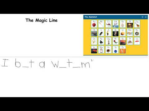 Using the Magic Line for sounding out words when writing