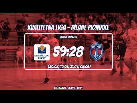 Ml. Pionirke: Gimnazijalac - Ratnici : 59:28 - 2024/25
