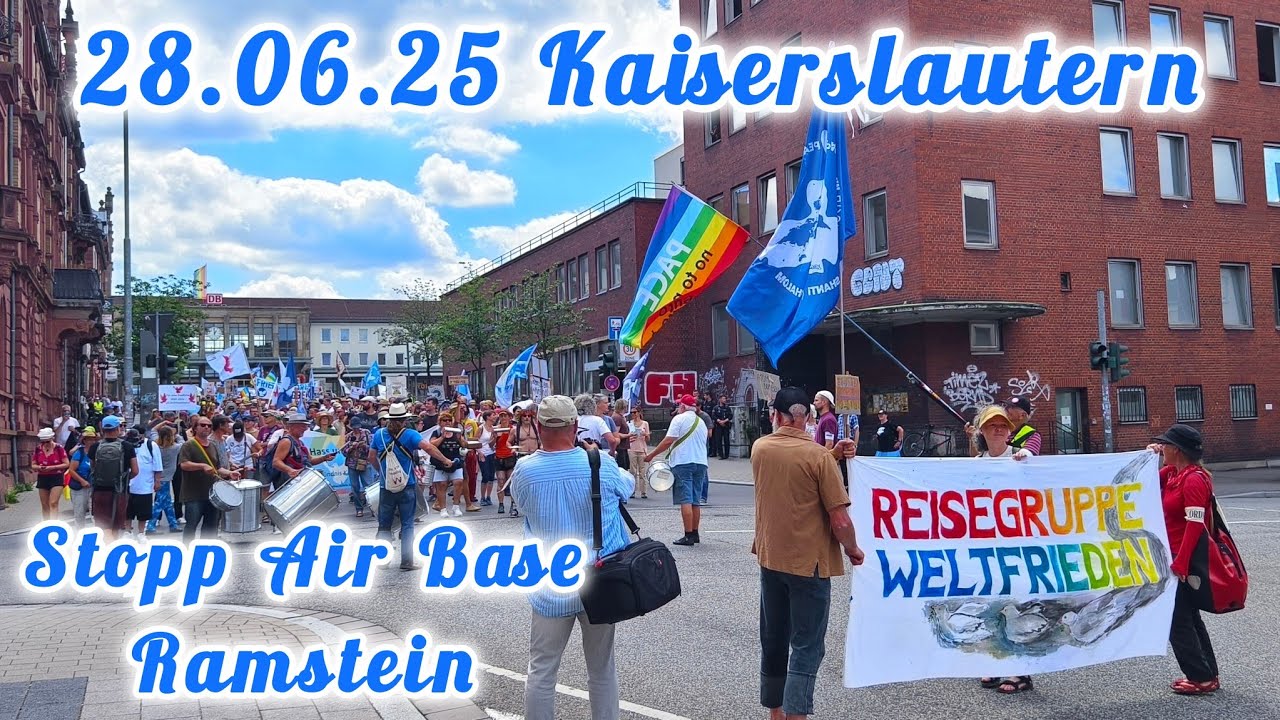 Stopp Air Base Ramstein 🕊✌️🏼 #Friedensdemo in #Kaiserslautern ❤️‍🔥28.06.2025