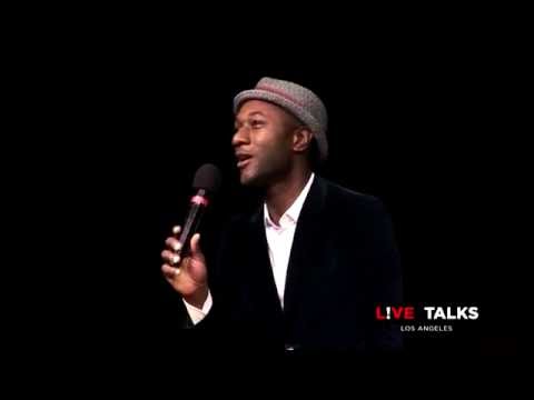 Aloe Blacc performing at Live Talks Los Angeles, Sep 20, 2016, after a talk by Simon Sinek,