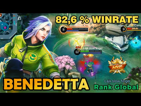 Fast Hand Benedetta with 82,6% Winrate! - Top Global Benedetta By Lajk slow finger - MLBB