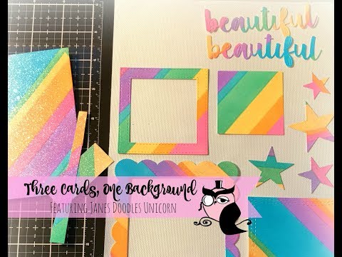 Creating a Rainbow Background with Distress Oxide Inks