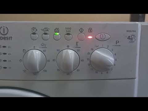 O problema aparuta la masina de spalat indesit WIDL 106