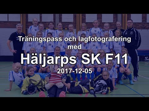 Träningspass med Häljarps SK F11 2017-12-05