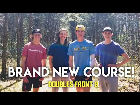 Playing a Brand New Disc Golf Course with Aidan Scott, Trevor Dominy, and Noah Smith | Front 9