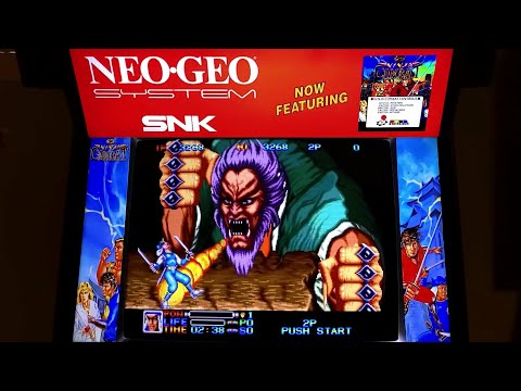 Ninja Combat Arcade Cabinet MAME Playthrough w/ Hypermarquee