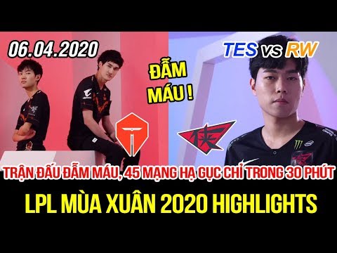 [LPL 2020] TES vs RW FULL Highlights | Game đấu đẫm máu mạng vượt thời gian, 45 kill trong 30 phút