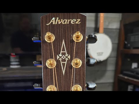 Solid wood!  Alvarez Masterworks Cutaway Dreadnought with Electronics 2010s - Shadowburst image 12