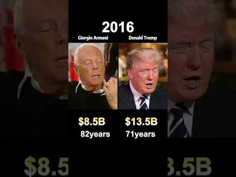 Giorgio Armani vs Donald Trump: Who's Richer?#usa #funny