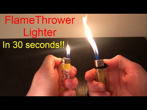 Crackhead Lighter , How To Make (Flame Thrower Lighter) ,(Boosted Lighter)