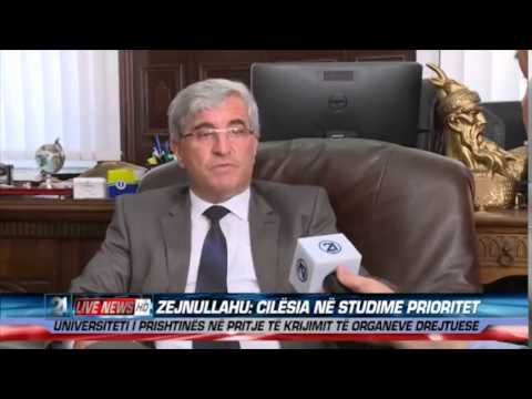 Intervista e Rektorit Ramadan Zejnullahu ne RTV 21 - 22.09.2014