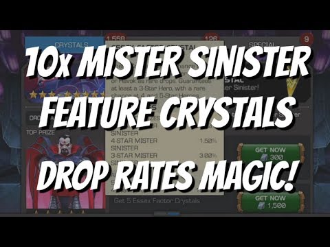 10x 5 Star Mister Sinister Featured Grandmaster Crystal Opening - Marvel Contest Of Champions