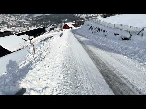 Walking Down to Voss sentrum in Nice Sun 