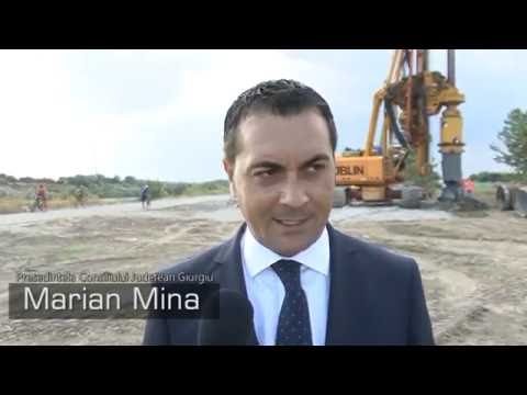 Start of work on a new road bridge over Argeş, built at Gostinari-Giurgiu.