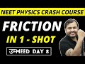FRICTION IN ONE SHOT All Concepts Tricks Mentoz Methods And PYQ NEET Physics Crash Course