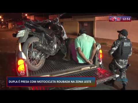 Dupla presa com motocicleta roubada na zona leste 13 11 2020