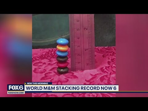 Man stacks M&M candies, breaks Guinness World Record  | FOX6 News Milwaukee