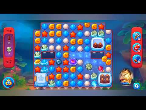 фишдом 2022  #  10747 уровень - прохождение без бустеров # Fishdom,   10747  level - no Boosters.
