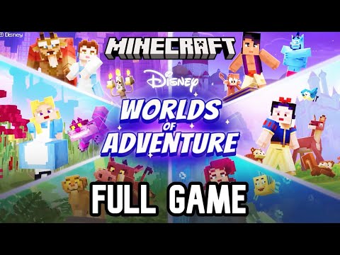 Minecraft x Disney Worlds of Adventure - Full Gameplay Playthrough (Full Game)
