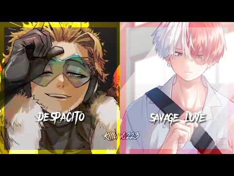 Collaboration Nightcore - Savage love & Despocito (Mashup/Lyrics)
