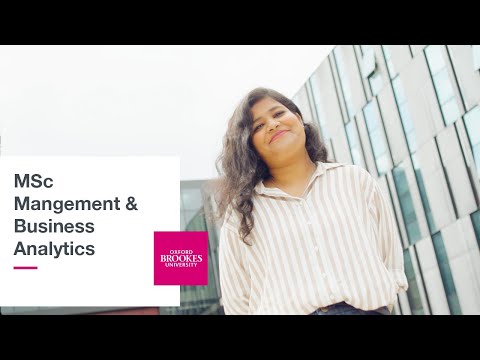 MSc Management & Business Analytics | Oxford Brookes University