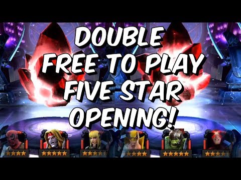 Double Free To Play Five Star Crystal Opening + 7x 4 Stars & More! - Marvel Contest of Champions