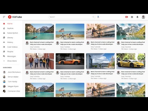 How To Make A Website Like Facebook Using HTML And CSS | Social Media Website Design Step By Step