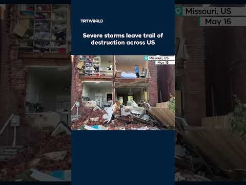 Video | Severe storms leave trail of destruction across US | Hatha Alyoum