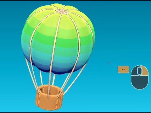 Modeling air balloon via zbrush