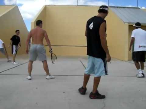 Outdoor Racquetball - Vic gets Marty Hogan