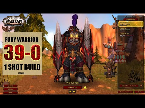 Fury Warrior 39-0 (Don't sleep on Furys Damage) Shadowlands 9.1 - WoW Battleground 2K UHD