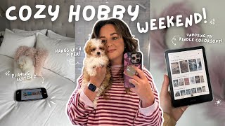 spend a cozy weekend with me 📖🎮 | unboxing my Kindle Colorsoft, playing Switch 2 & puppy hangs!