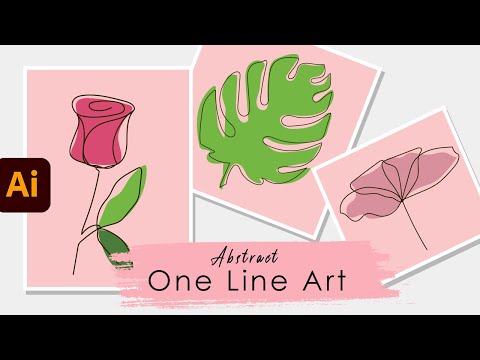 How to Draw One Line Art | Illustrator #howdodraw...