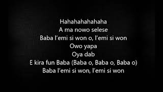DJ Spinall ft Kizz Daniel - BABA (Lyrics)