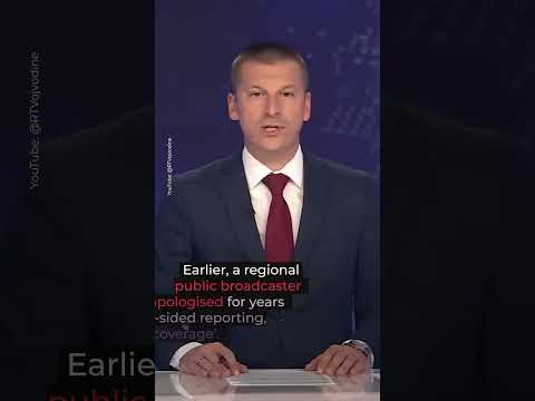 Serbians storm TV studio as pro-Vucic media faces reckoning | AJ #shorts