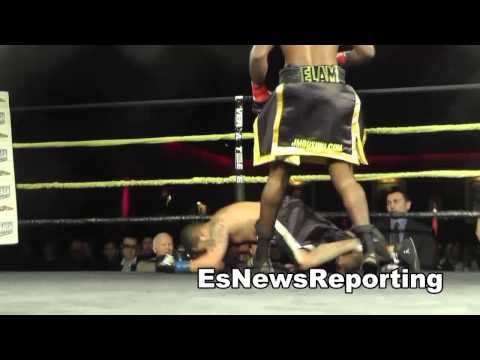 deon elam vs michael glenn KO win Full fight EsNews Boxing